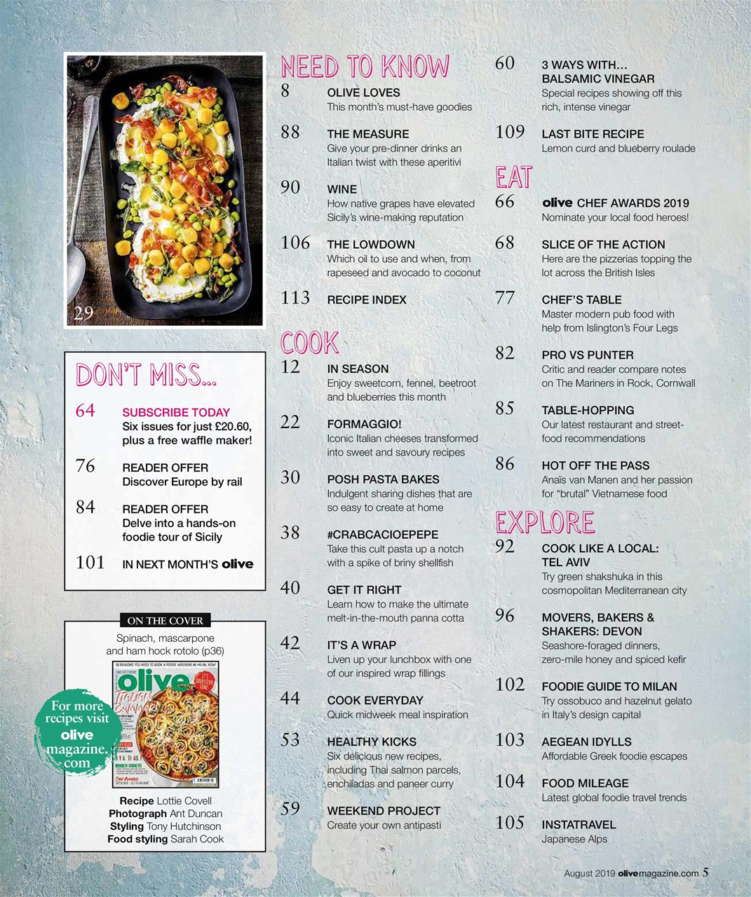 Olive Magazine Preview Pages