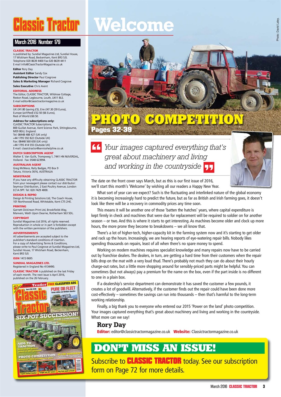 Classic Tractor Preview Pages