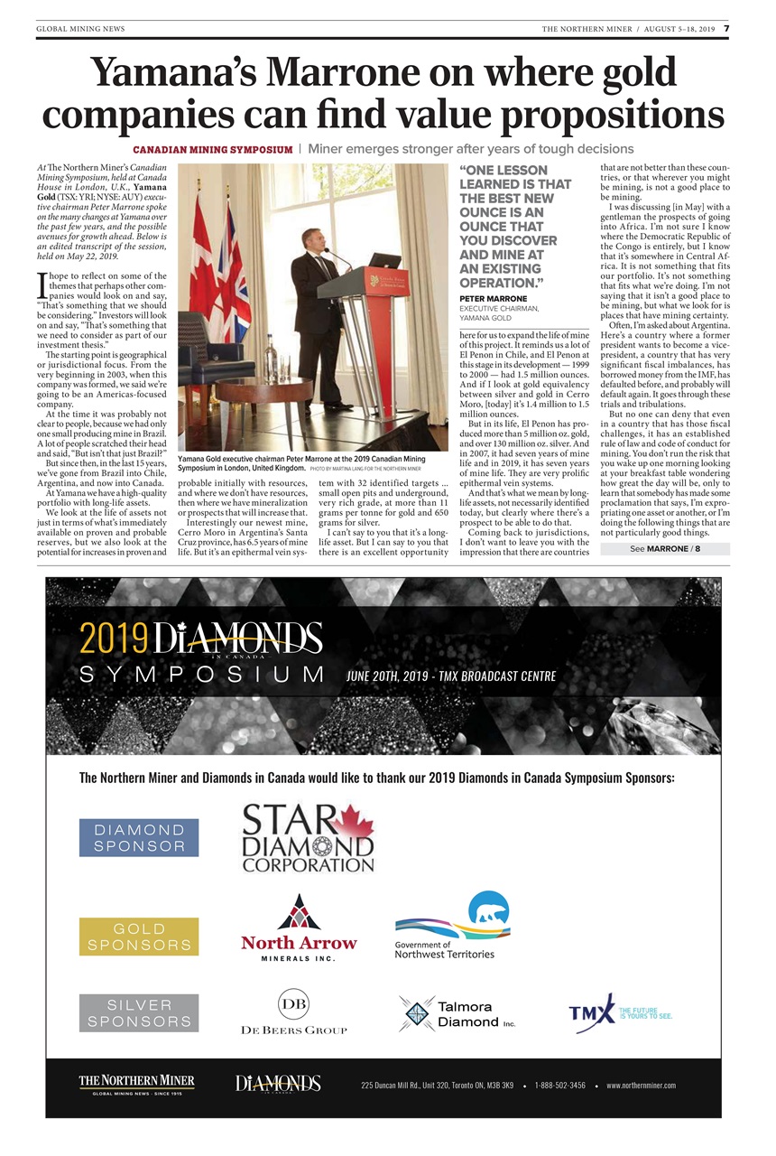 The Northern Miner Preview Pages