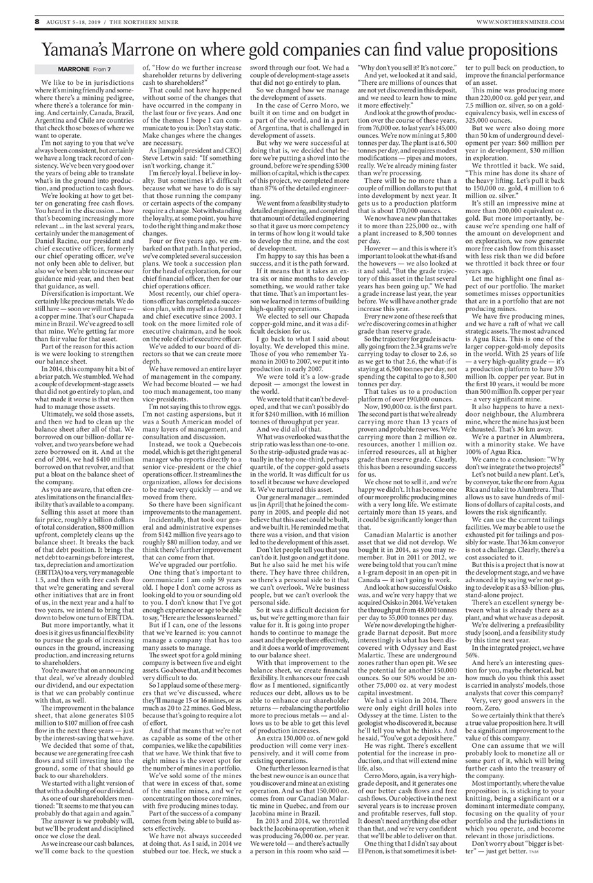 The Northern Miner Preview Pages