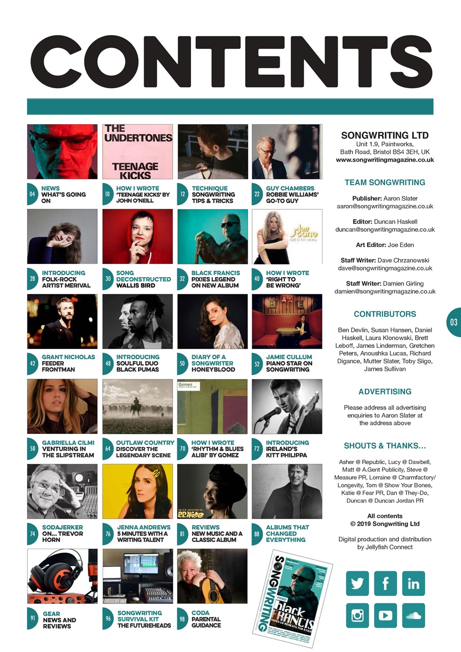 Songwriting Magazine Preview Pages