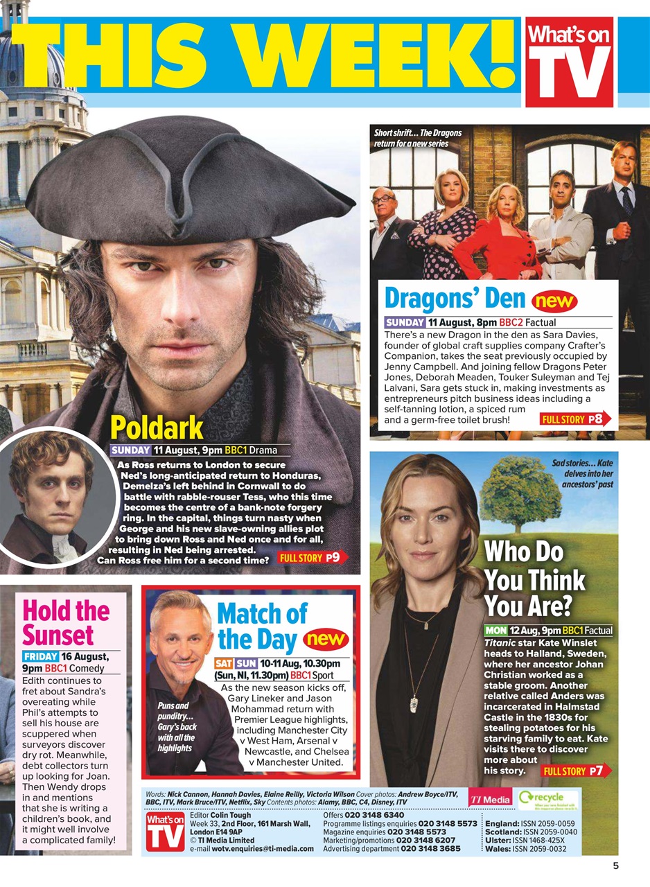 What's on TV Preview Pages