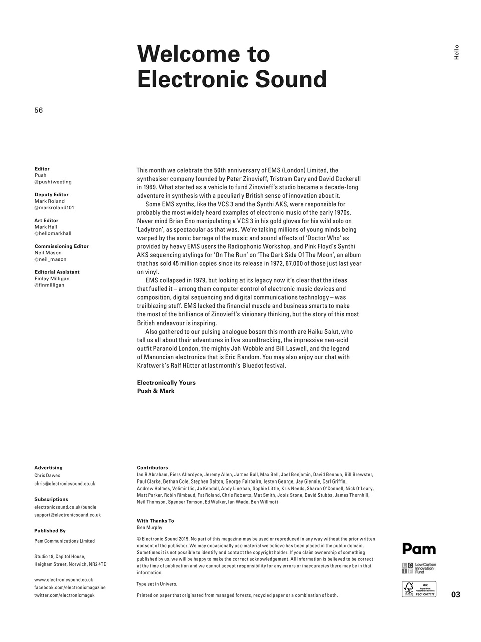 Electronic Sound Preview Pages