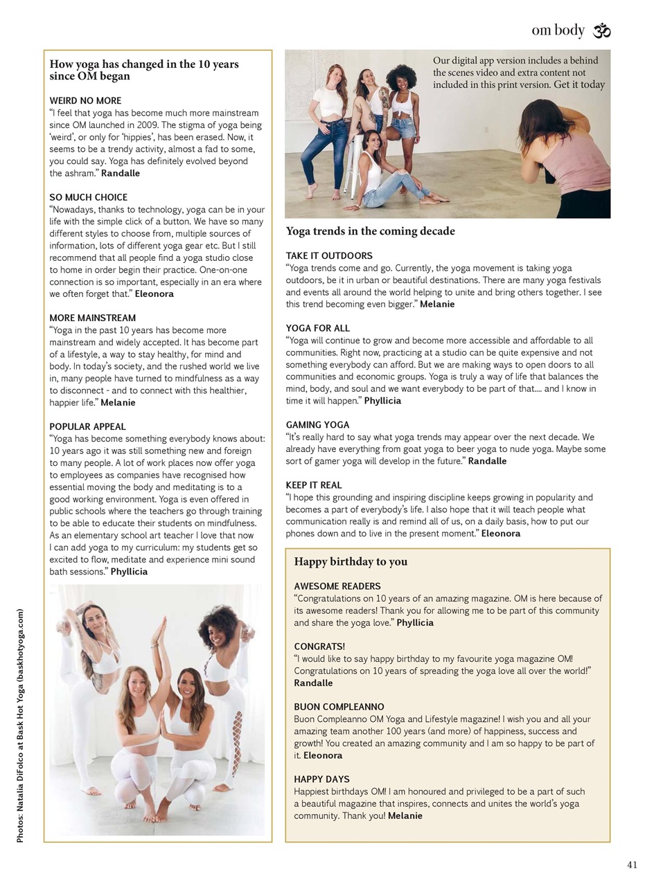 OM Yoga Magazine Preview Pages