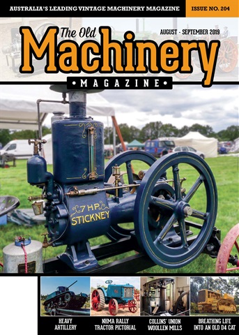 The Old Machinery Magazine issue Aug - Sep 2019