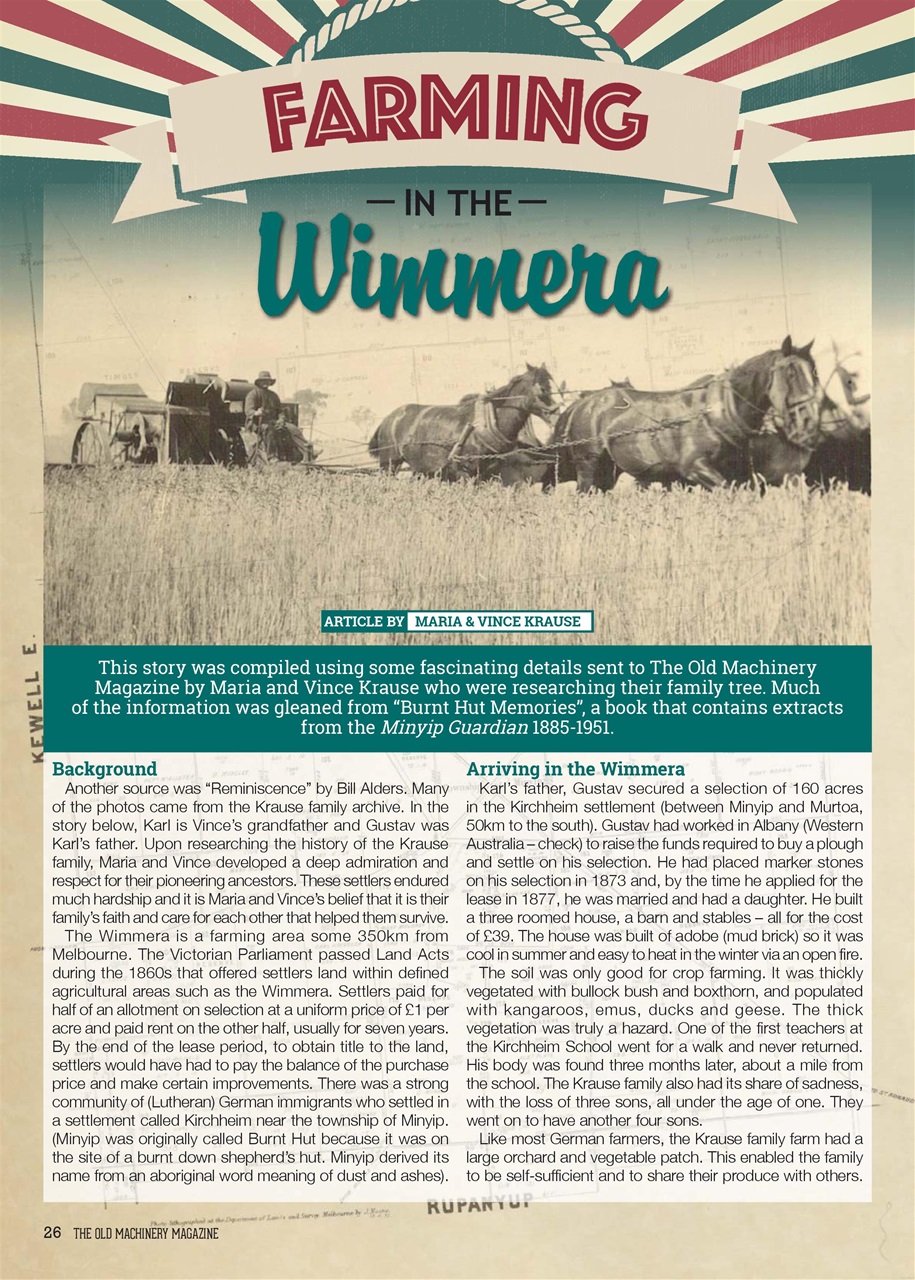 The Old Machinery Magazine Preview Pages