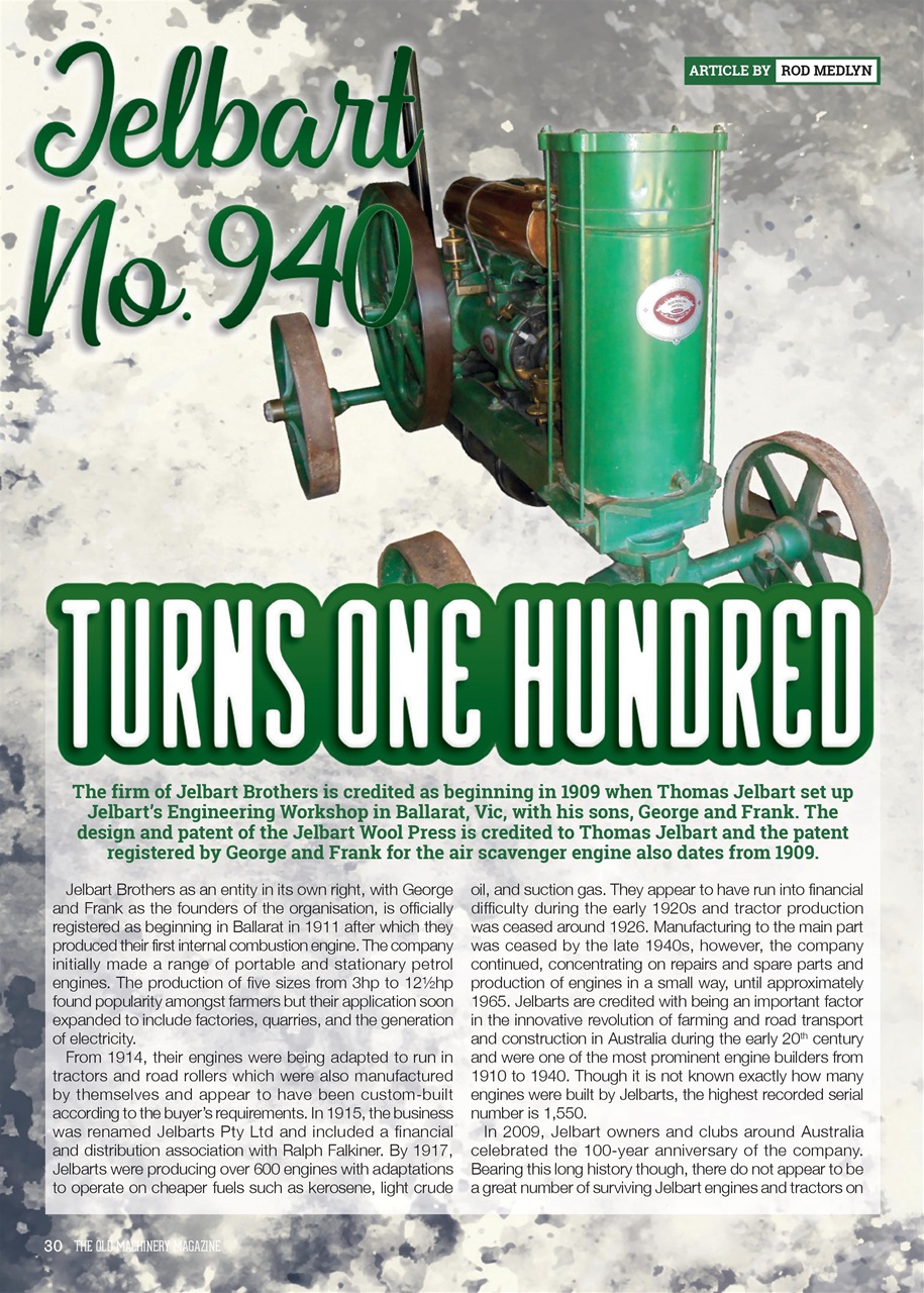 The Old Machinery Magazine Preview Pages