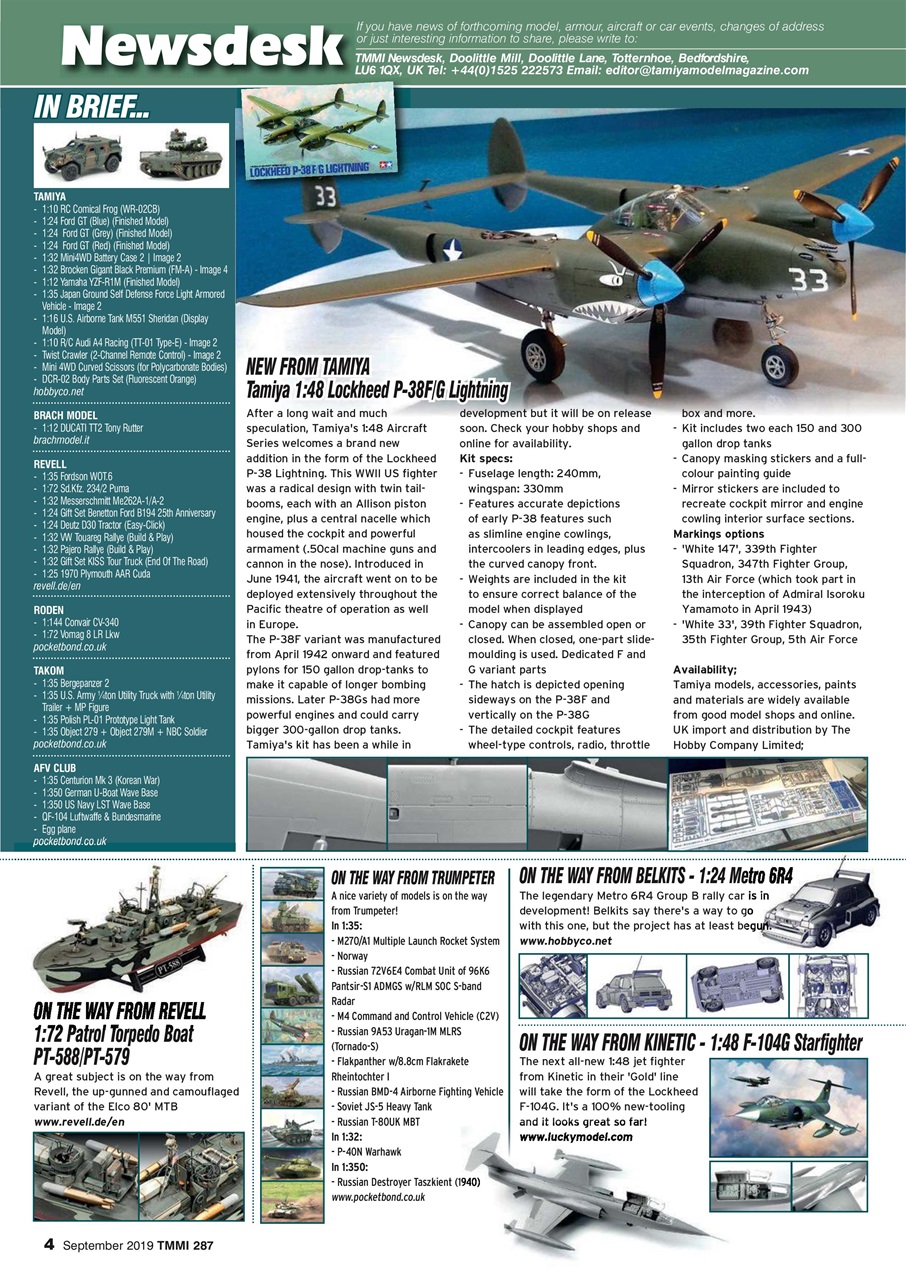 Tamiya Model Magazine Preview Pages