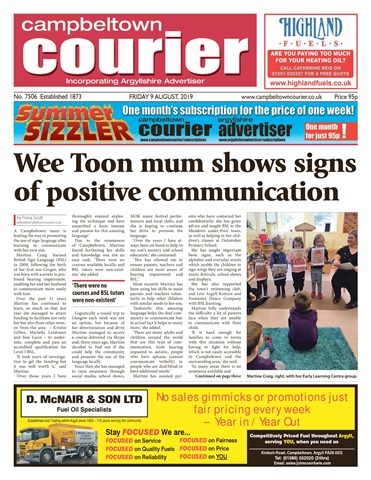 Campbeltown Courier issue 09/08/2019