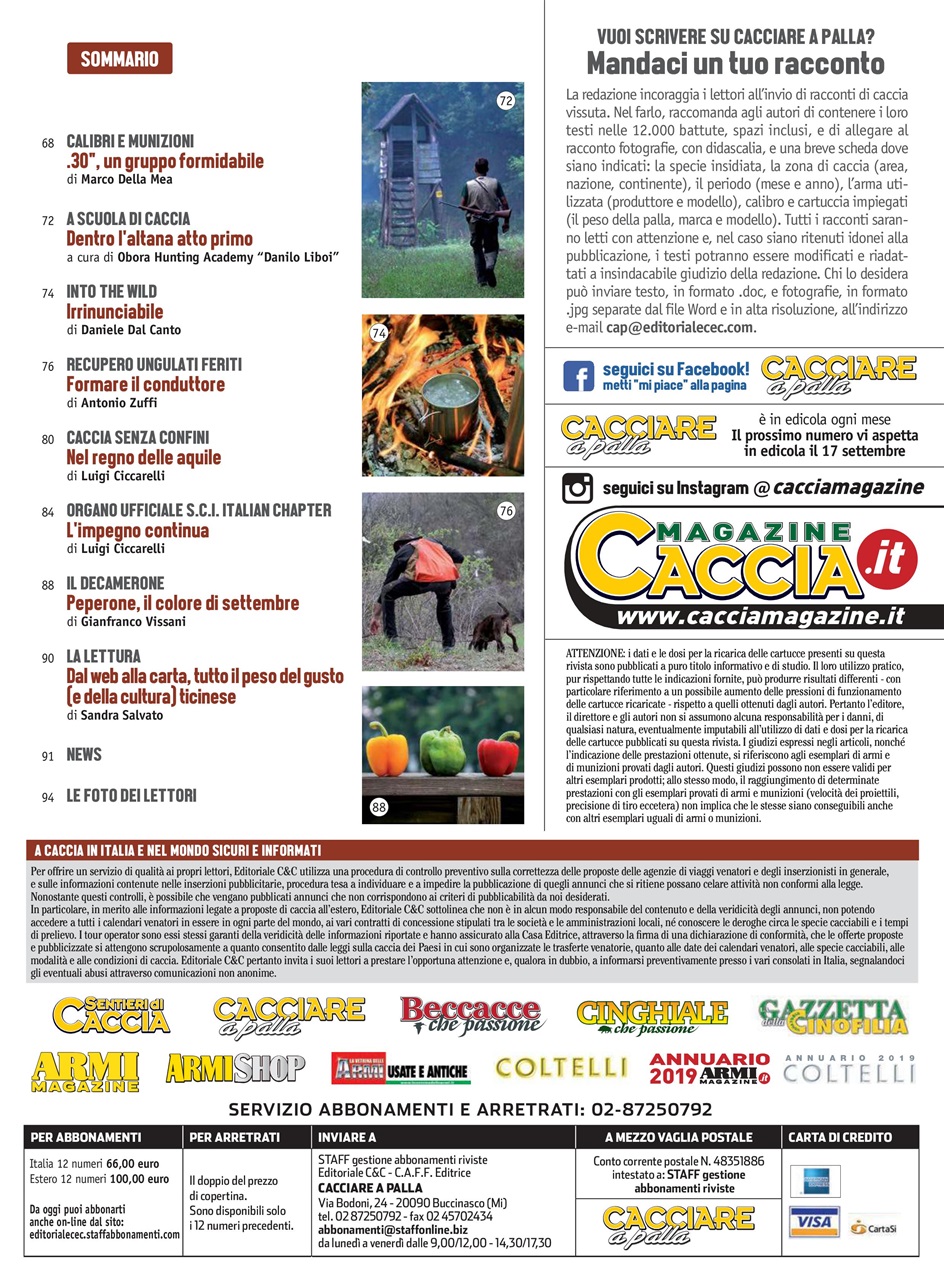 Caccia Magazine Preview Pages