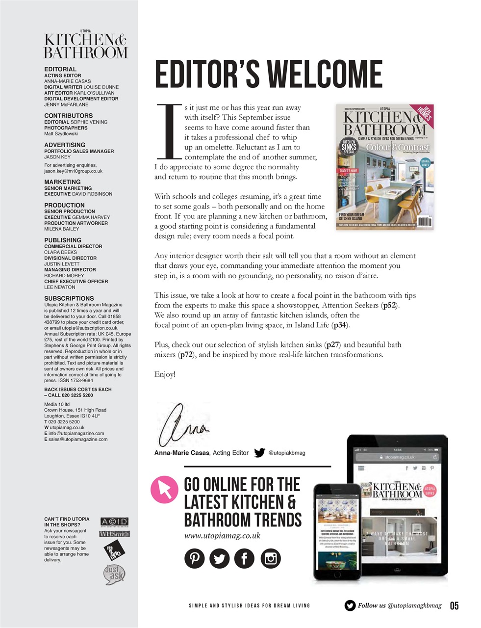 Utopia Kitchen & Bathroom Preview Pages