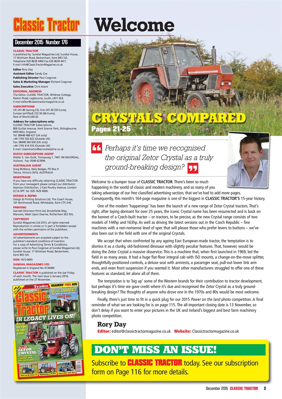 Classic Tractor Preview Pages
