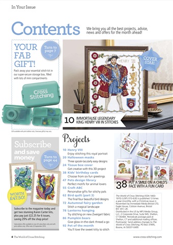 The World of Cross Stitching issue Oct 2019
