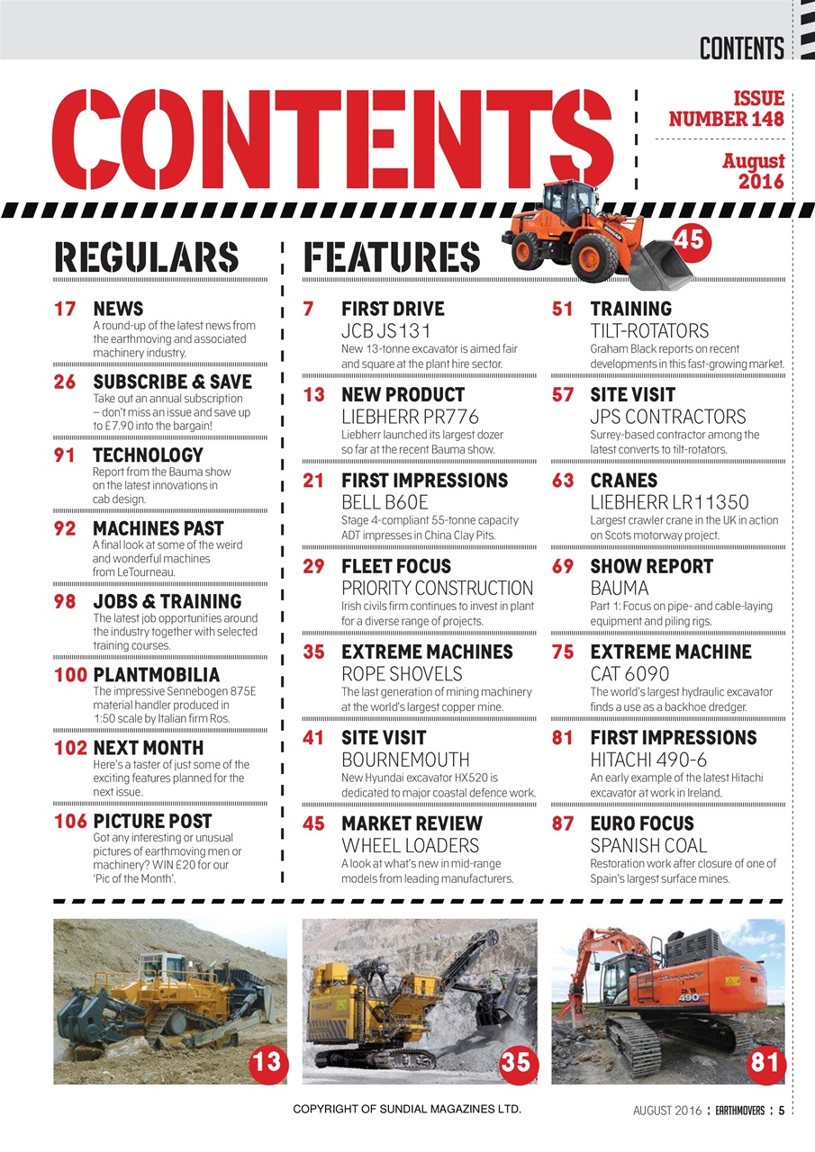 Earthmovers Preview Pages