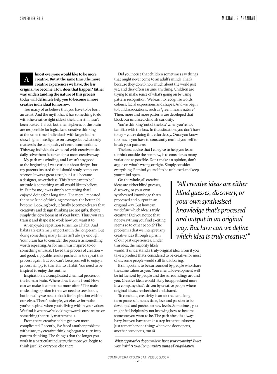 Computer Arts Preview Pages