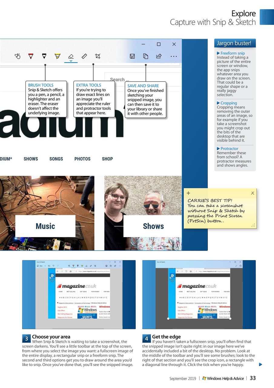 Windows Help & Advice Preview Pages