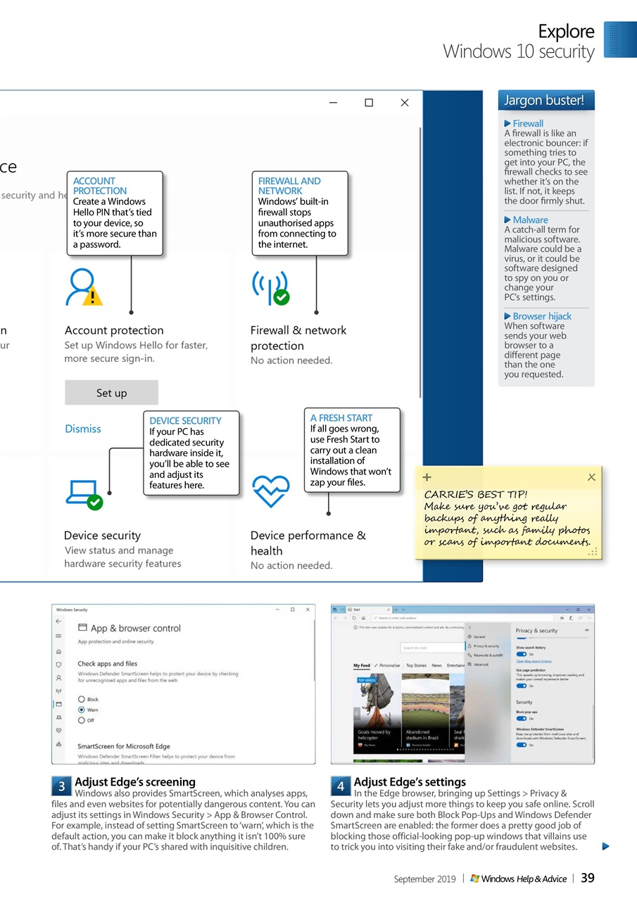 Windows Help & Advice Preview Pages