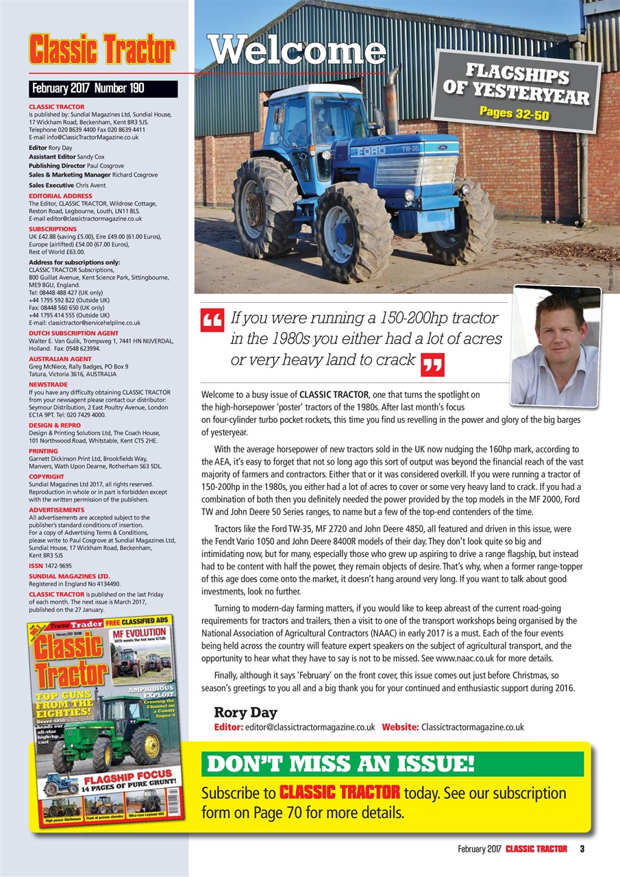 Classic Tractor Preview Pages