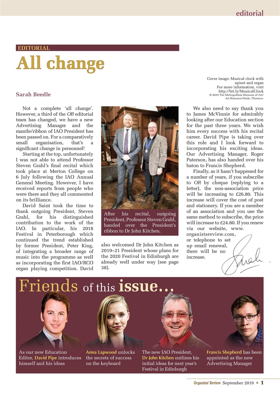 Organists' Review Preview Pages