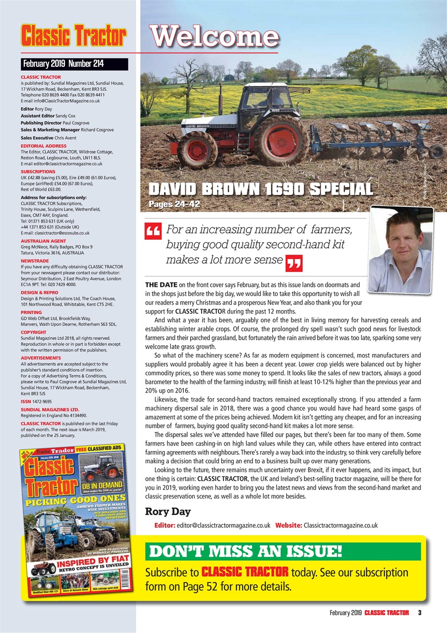 Classic Tractor Preview Pages