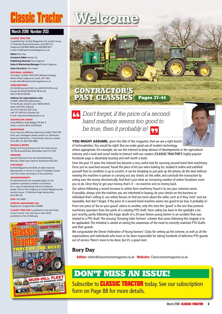 Classic Tractor Preview Pages