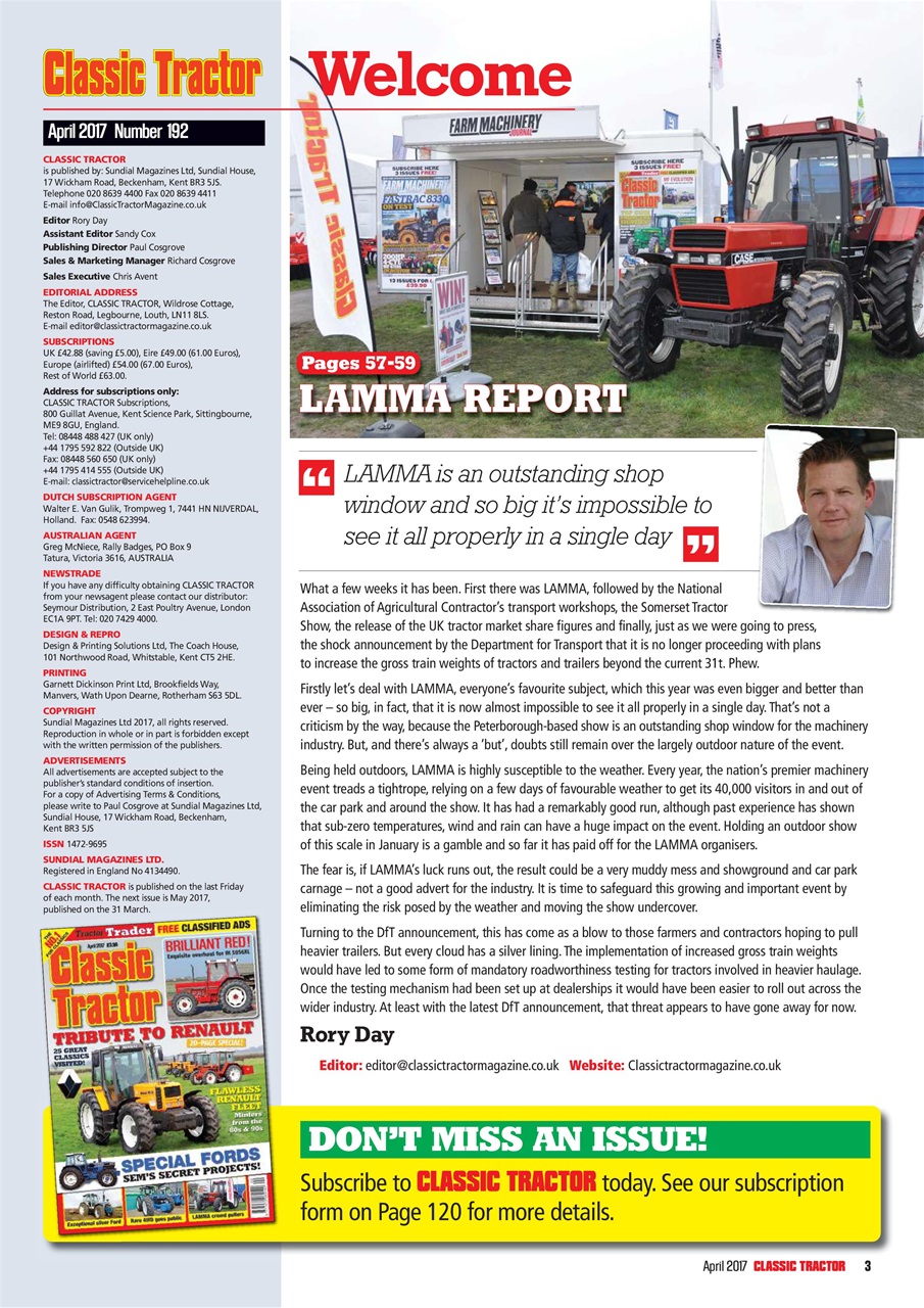 Classic Tractor Preview Pages