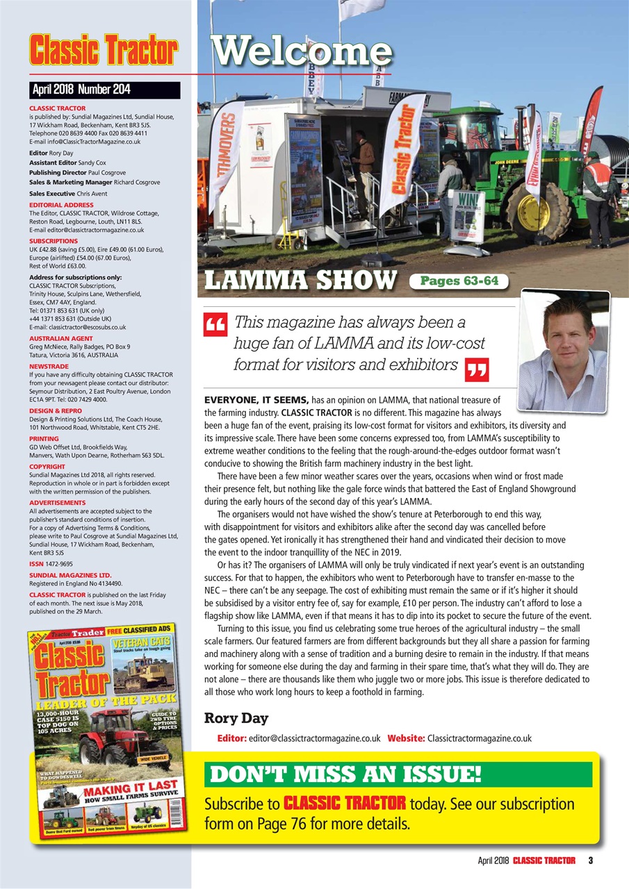 Classic Tractor Preview Pages