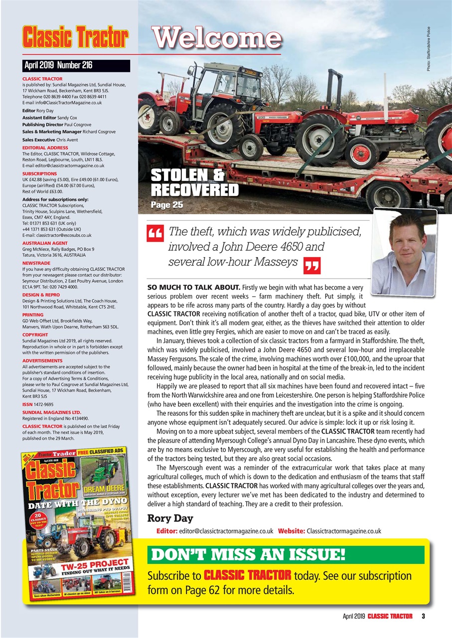 Classic Tractor Preview Pages