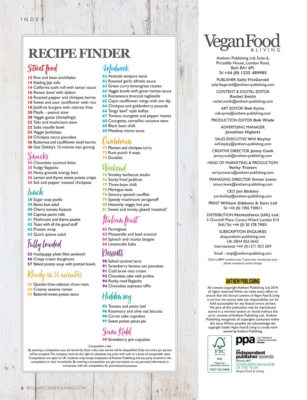 Vegan Food & Living Magazine Preview Pages