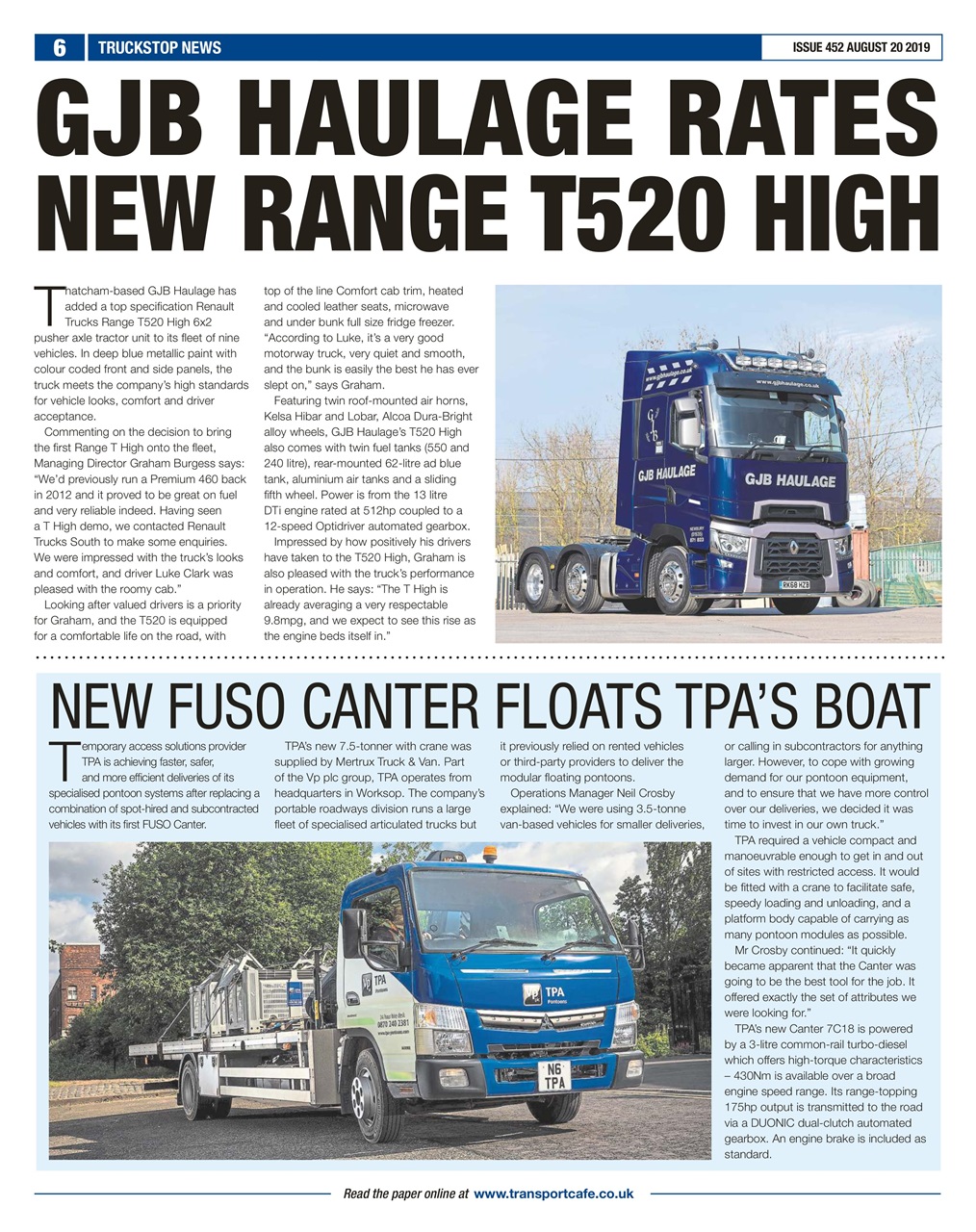 Truckstop News Preview Pages
