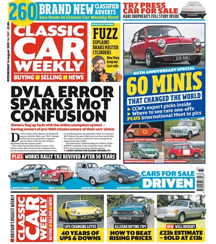 Classic Car Weekly issue 14th August 2019