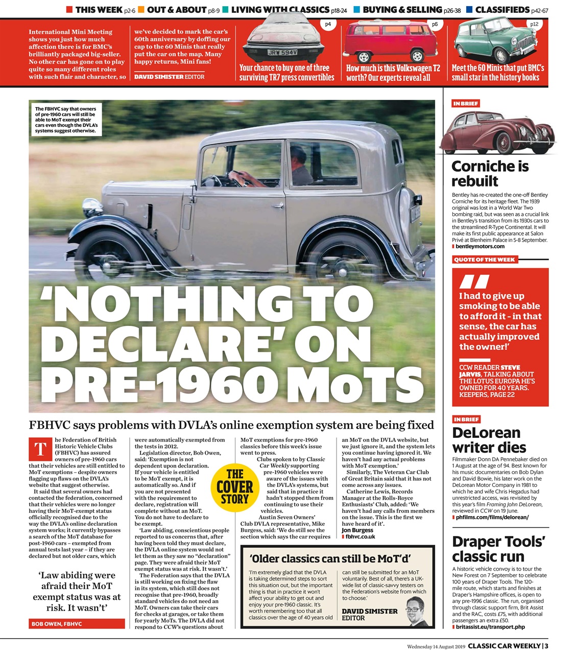 Classic Car Weekly Preview Pages