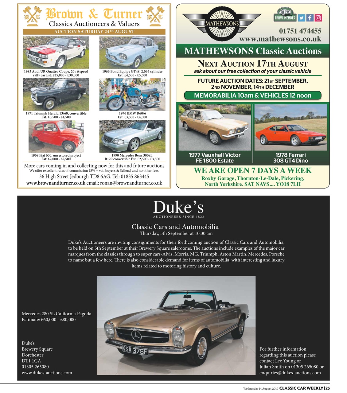 Classic Car Weekly Preview Pages