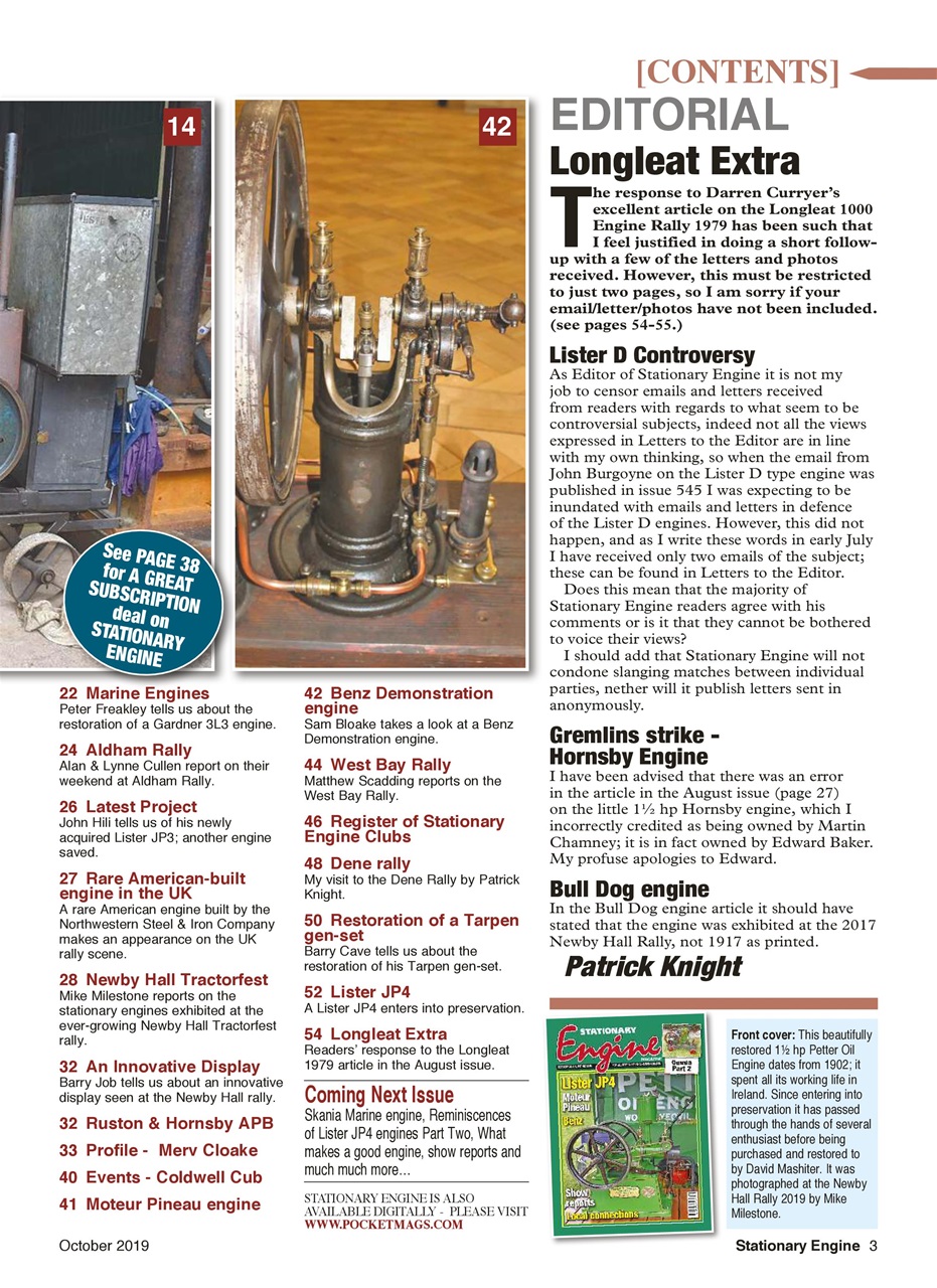 Stationary Engine Preview Pages