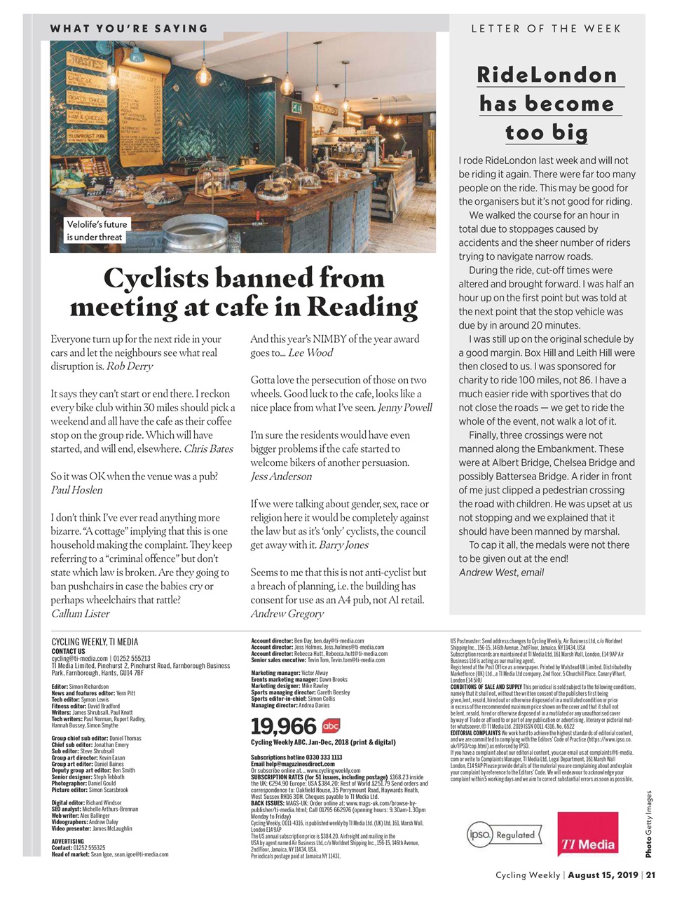 Cycling Weekly Preview Pages