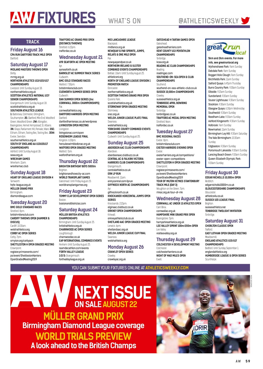 AW – Athletics Weekly Magazine Preview Pages