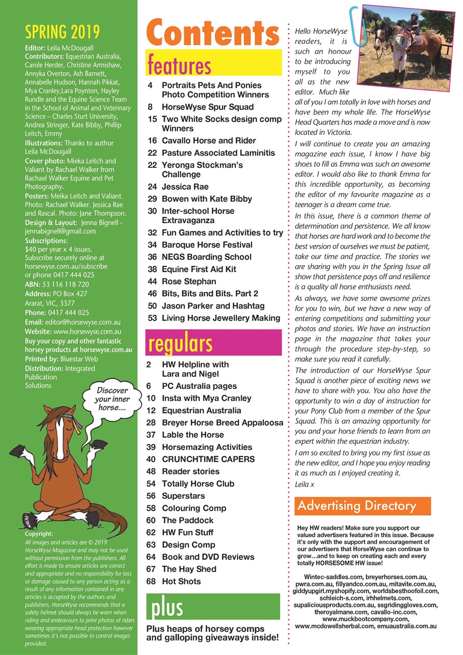 HorseWyse Magazine Preview Pages