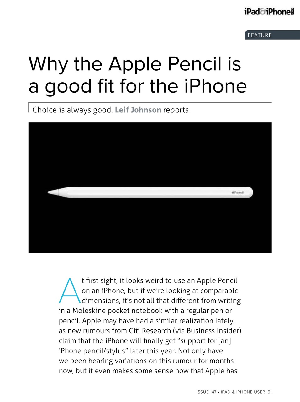 iPad and iPhone User Preview Pages