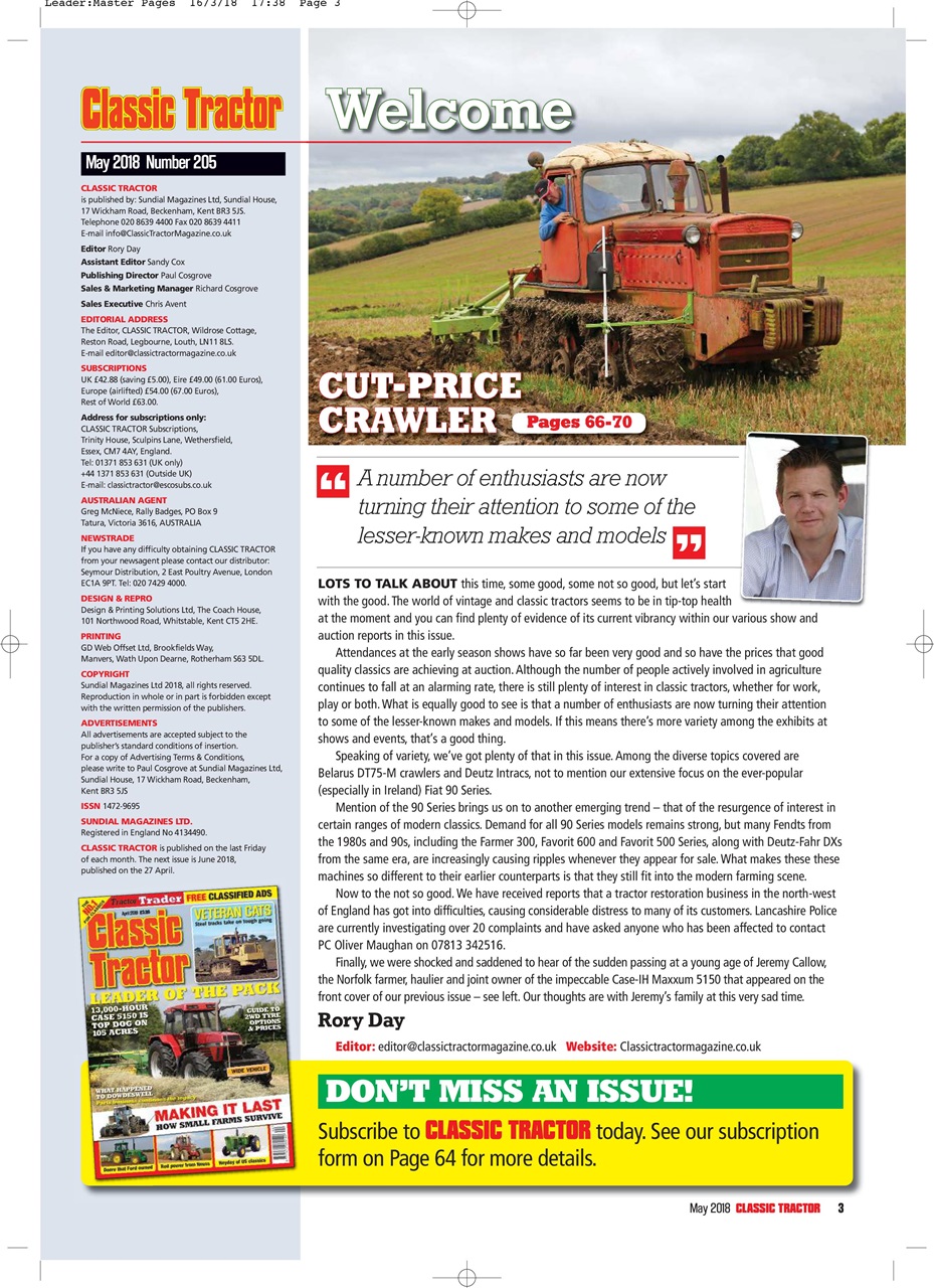 Classic Tractor Preview Pages