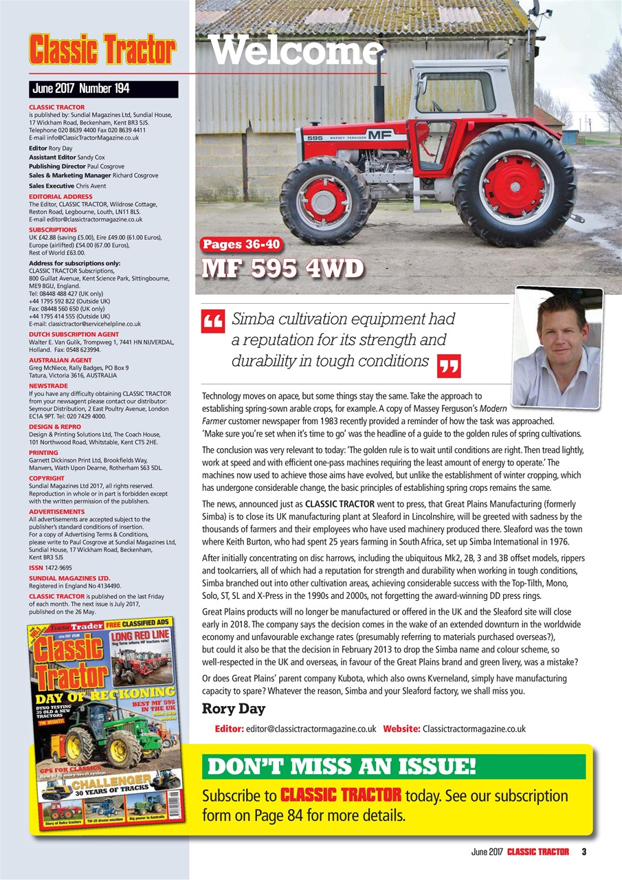 Classic Tractor Preview Pages