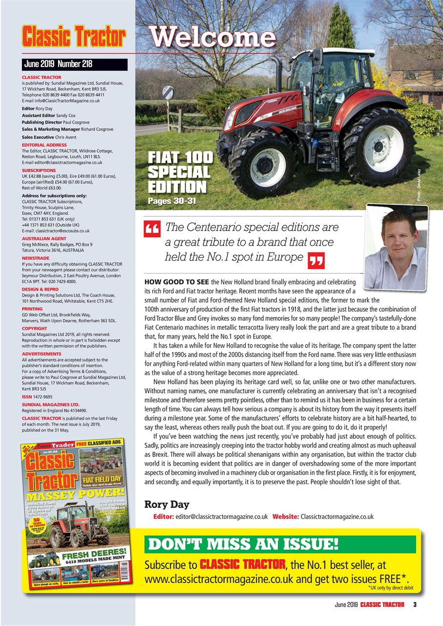 Classic Tractor Preview Pages