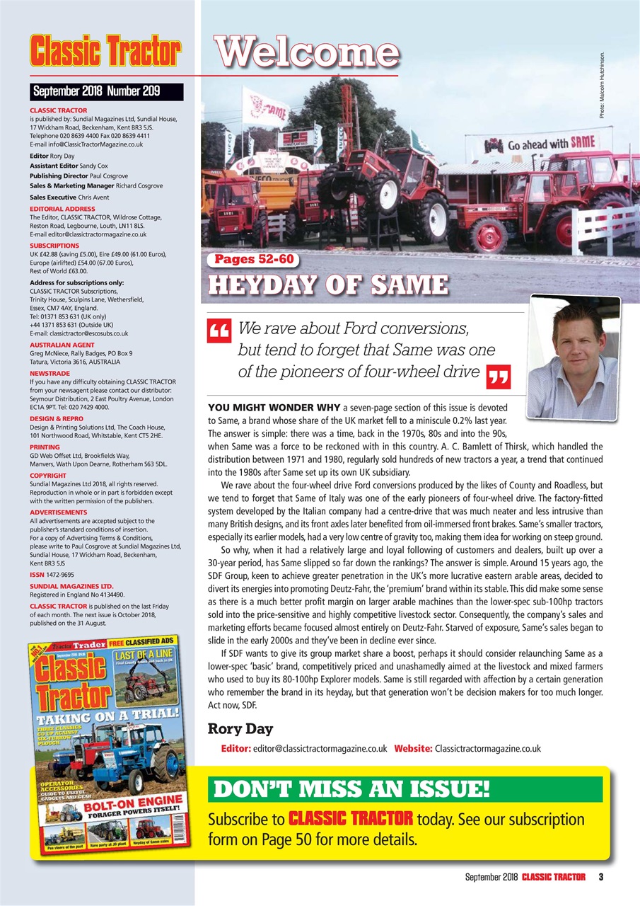 Classic Tractor Preview Pages