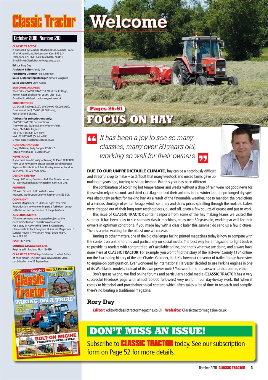 Classic Tractor Preview Pages