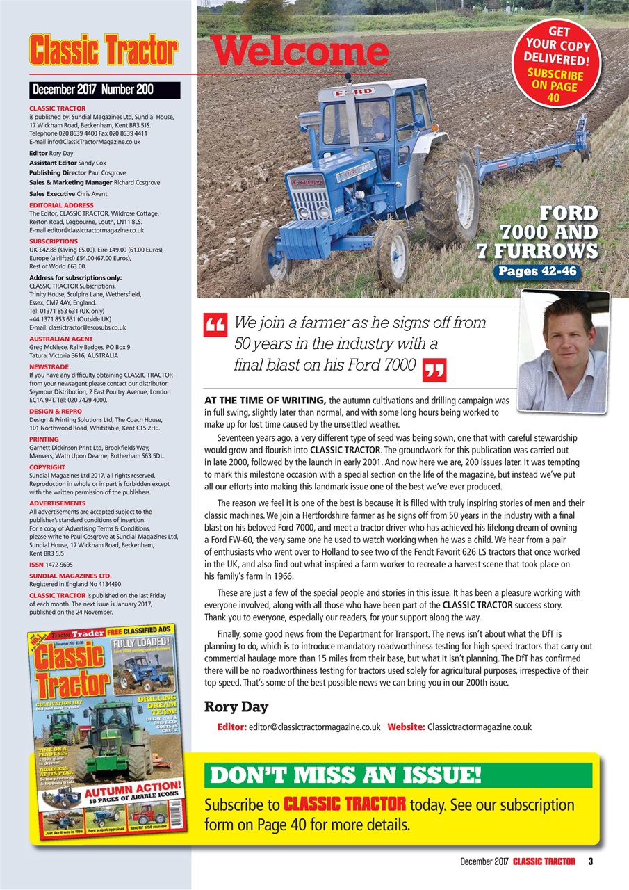 Classic Tractor Preview Pages
