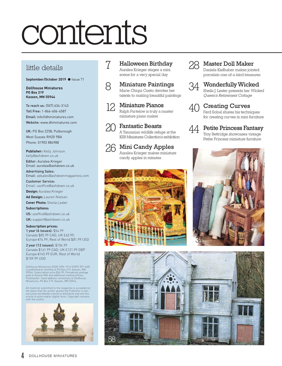 Dollhouse Miniatures Preview Pages