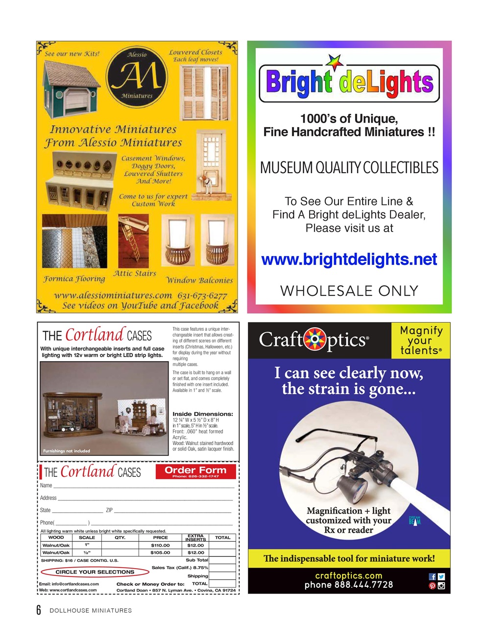 Dollhouse Miniatures Preview Pages