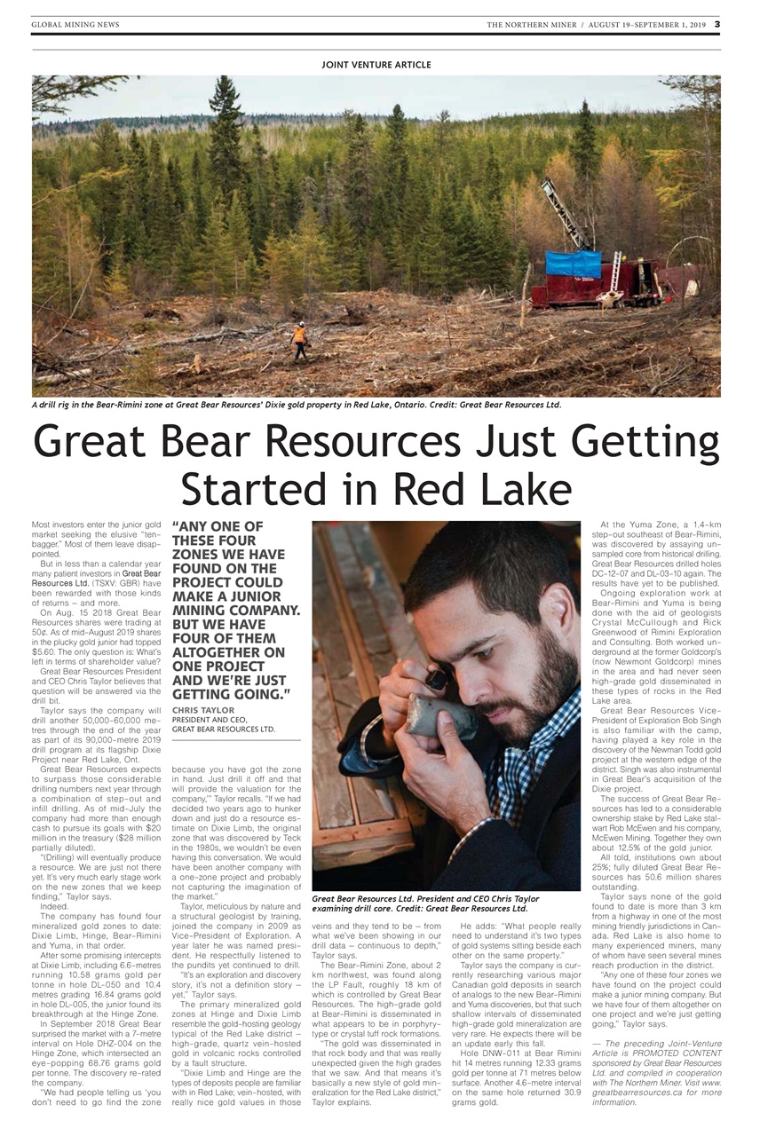 The Northern Miner Preview Pages