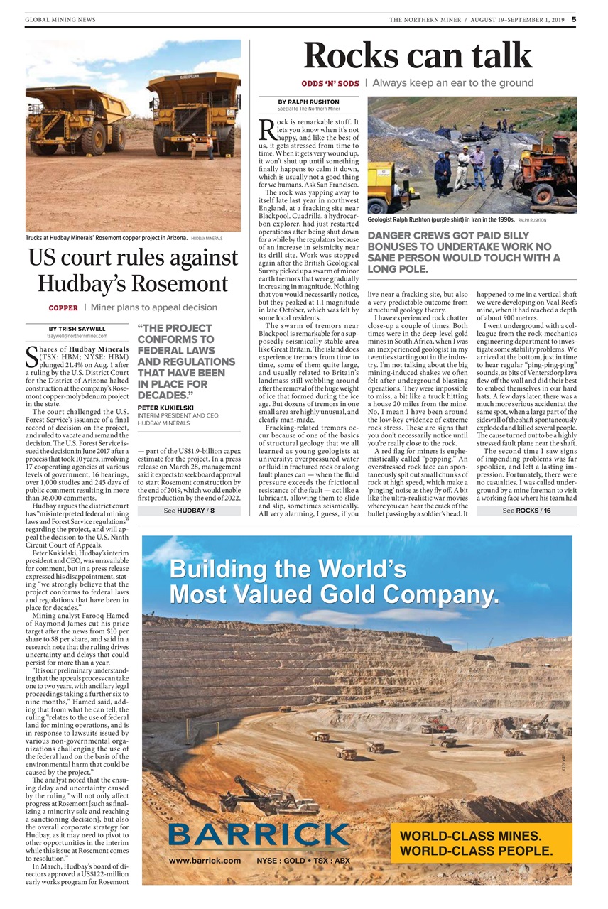 The Northern Miner Preview Pages