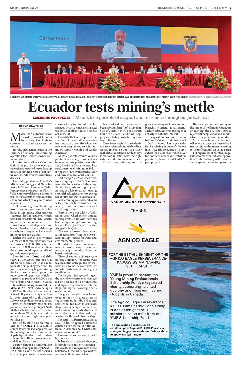 The Northern Miner Preview Pages