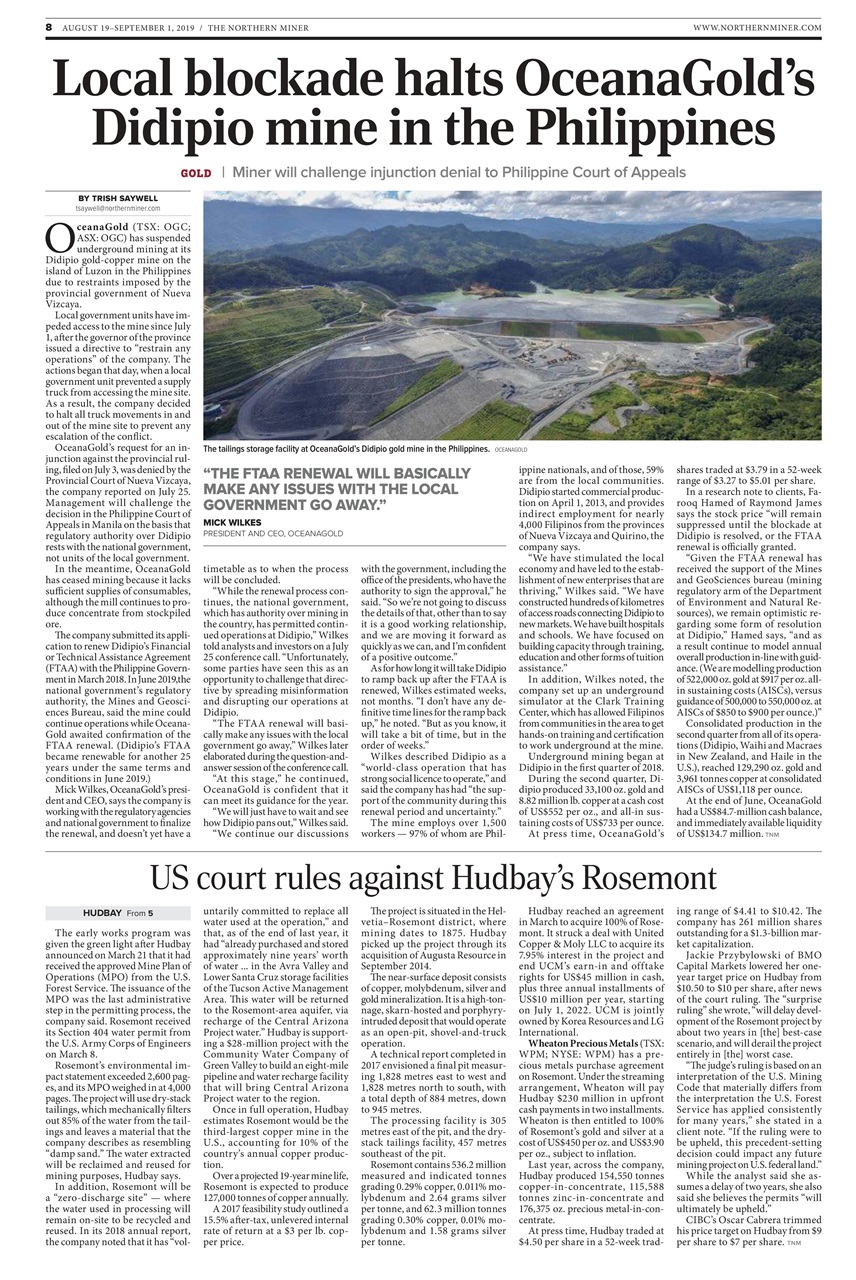 The Northern Miner Preview Pages